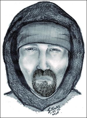 This police sketch shows a suspect wanted by Tecumseh police for two armed robberies.