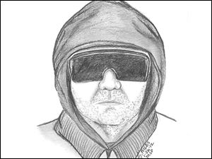 Sketch of Sunoco gas station robbery suspect in Monroe, Mich.