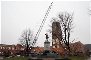 A gazebo for events and performance considered for the site of the former Seneca County courthouse.