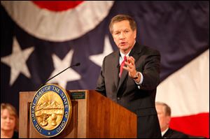 Kasich speaks in Steubenville, Ohio.