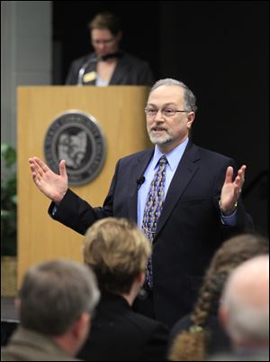 Dorey Diab, provost and chief academic officer at Stark State college in Canton, speaks. Selection of a president is likely this week.