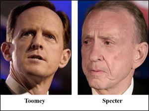 Pat Toomey, left, won a U.S. Senate seat in Pennsylvania, in 2010, after driving Arlen Specter, right, out of the Republican Party.