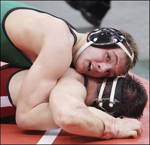 Delta's Tyler Fahrer picked up a 10-7 win over Bluffton's Zach Wilson in a 145-pound state semifinal match on Friday.