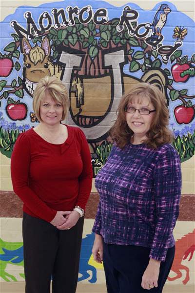 Regina-Whalen-left-and-Amy-Driehorst-shown-at-Monroe-Road-Elementary