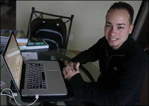 Luis Moctezuma, who was a Perrysburg senior in 2005 and now is an Owens Community College student, says receiving his high school diploma last month 'was better than being in the actual graduation.'