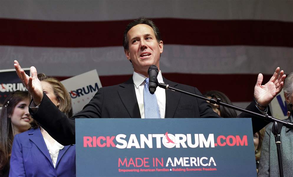 APTOPIX-Santorum-Super-Tuesday
