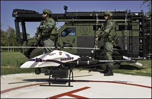 The Montgomery County, Texas, Sheriff's Office, north of Houston, used a Department of Homeland Security grant to buy a $300,000, 50-pound ShadowHawk helicopter drone for its SWAT team. 