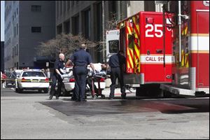 Columbus police are at the scene of a shooting on E. Gay Street Downtown. The incident in front of 150 E. Gay St. has brought emergency vehicles to the scene and closed nearby streets.