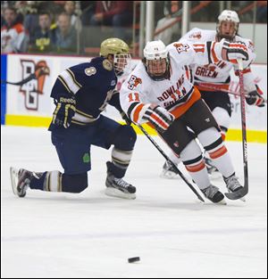 Bowling Green freshman forward Dan DeSalvo has scored 10 goals in the Falcons' six playoff games, giving him 14 for the season.