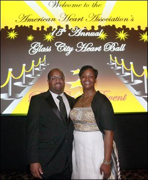 Event chairman Dr. Brian Dolsey and his wife Dee Dolsey attend the American Heart Association Glass City Heart Ball at The Pinnacle.