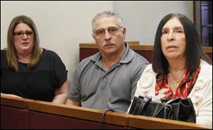 Matthew Dugan's mother, Cindy Dugan, far right, says the punishment fits the crime. She was joined in the courtroom by the victim's sister Rachel Duckworth, left, and his uncle Ron Camargo.