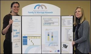 Wendy Manning, left, and Susan Brown are co-directors of the
National Center for Family and Marriage Research on the campus of Bowling Green State University.
