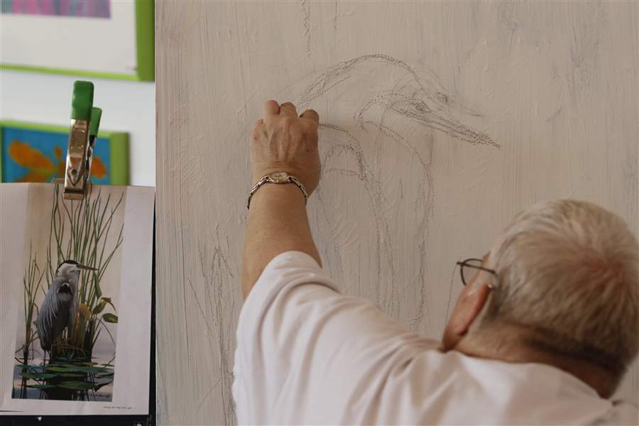 Shared-Lives-crane-drawing-Marjorie-Ripple