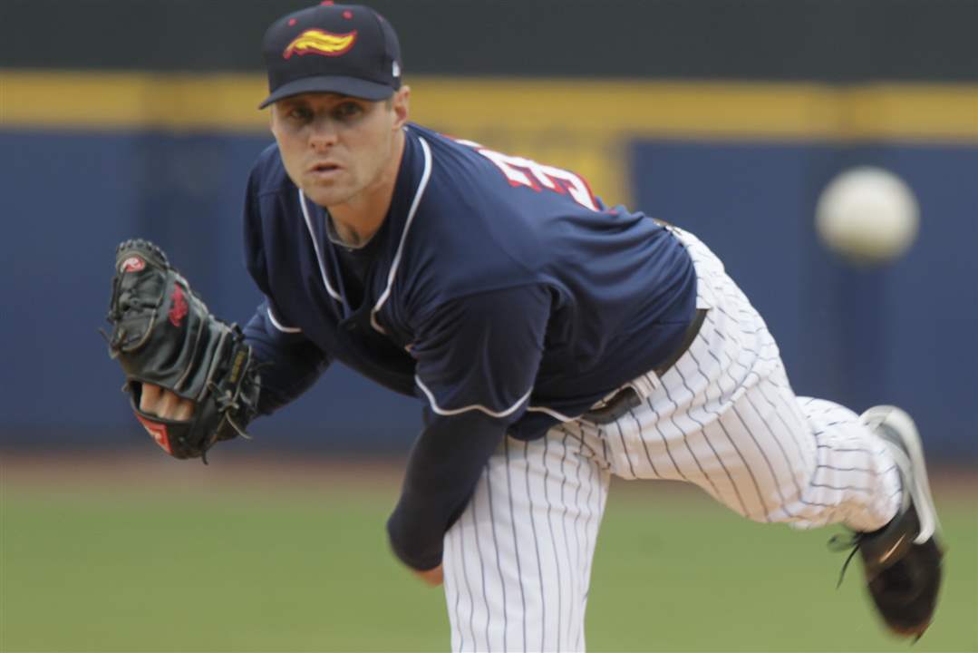 Toledo-Mud-Hens-starting-pitcher-Shawn-Teufel-warming-up