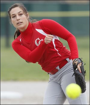 Erin Seiler has a 12-4 record this season with an ERA of 1.14 and 218 strikeouts in 111 innings. She has signed to play at the University of Akron. She also leads Central Catholic with a .435 batting average