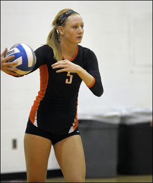 Springfield native Maggie Naayers, who will be a senior at the University of Findlay in the fall, saw plenty of court time last fall. She was fourth in kills and third in blocks.
