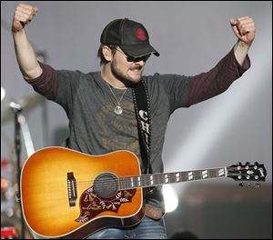 Church promised to give the crowd all he had, despite the fact he has to play a concert in Chicago Friday night.