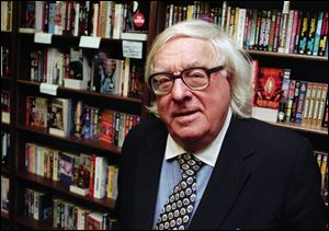 Author Ray Bradbury  at a signing for his book 