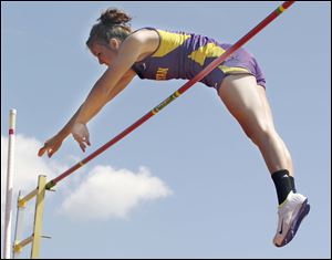 Bryan's Alyssa McBride won the Division II state pole vault title and set a all-division state record for girls at 13 feet, 1 inch.