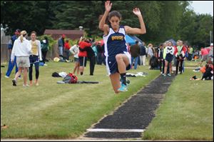 Whiteford’s Miranda Johnson captured the Michigan Division 4 state championship in the long jump. The sophomore had a winning leap of 17 feet, 8¾ inches in Grand Rapids. She also placed fourth in the 100 meters.