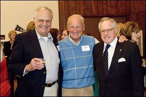 From left, Maumee Valley Country Day School alumni Dick Andrews, Class of 1959; Carty Finkbeiner (1957), and Jim Tuschman (1958).