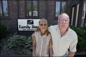 Sheila and Thomas Clark say they are grateful for the services of Family House, which stands to lose about 10 percent of its budget. Mr. Clark said the shelter turned the couple around after he lost his job.