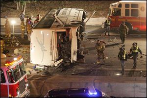 In March, 2007, the motor coach carrying the Bluffton baseball team was driven up the left-side exit ramp on I-75, flipped over a barrier wall, and plunged back onto the freeway below. Seven people were killed.