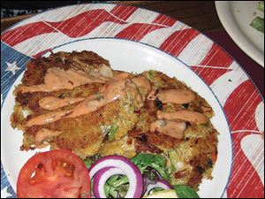 Crab cakes at The Whitehouse Inn in Whitehouse, Ohio.
