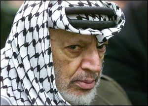 Mr. Arafat was 75 when he died Nov. 11, 2004, in a French military hospital. 
