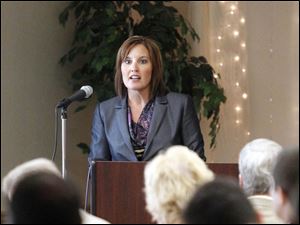 Lt. Gov. Mary Taylor speaks at the Bowling Green Chamber of Commerce mid-year meeting Tuesday.