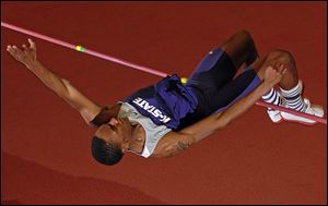 Erik Kynard is a two-time NCAA outdoor champion at Kansas
State. He cleared 7 feet, 5 3/4 inches at the U.S. Olympic trials.