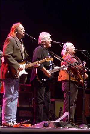 Left to right  Stephen Stills, Graham Nash, and David Crosby.