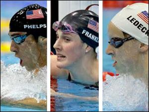 Michael Phelps, Missy Franklin, Katie Ledecky.