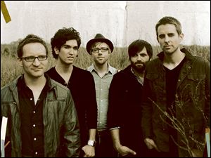 Toledo band Sanctus Real, from left: Mark Graalman, drums; Chris Rohman, guitar; Dan Gartley, bass; Pete Prevost, guitar; Matt Hamitt, guitar and vocals.