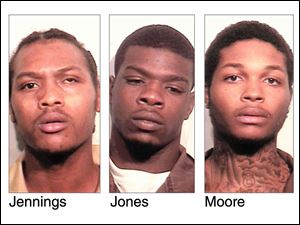 Keshawn Jennings, 20, Antwaine Jones, 18, and James Moore, 20, are all charged with third-degree felony obstructing justice in connection with a shooting at Moody Manor that killed a 1-year-old girl and injured a 2-year-old girl.