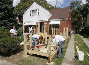Chief Petty Officer selectees work on the 24-foot ramp.