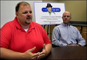 Greg Osterdyk, left, and Brent Lothrop of The Fax Guys say the fax machine isn't going away anytime soon. 'Fax is easier and more reliable than email, and it's ubiquitous -- everybody knows what a fax machine is,' Mr. Osterdyk says. Faxes are harder to tamper with too.