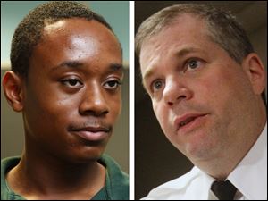 Austin Ward, 16, and Toledo police Sgt. Joe Heffernan say texting and driving is a huge distraction for teens.