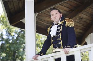Jeremy Meier, assistant professor of fine and performing arts at Owens Community College, portrays Comm. Oliver Hazard Perry, naval hero of the War of 1812, in a one-man show he developed and wrote.