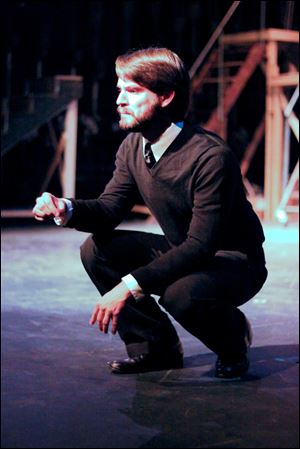 Jeffrey Sneed plays Hamlet in the Toledo Rep production.