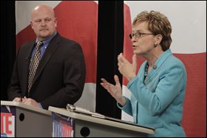 Samuel Wurzelbacher and Rep, Marcy Kaptur (D., Toledo) participated in a televised debate in a battle for Ohio's new 9th Congressional District.