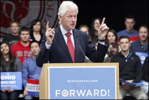 Former President Bill Clinton speaks.