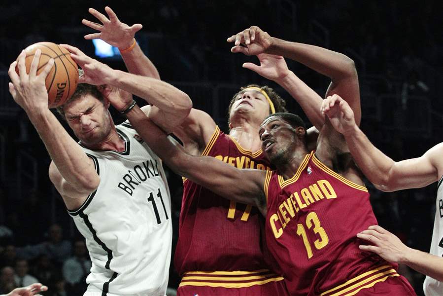 APTOPIX-Cavaliers-Nets-Basketball-Brook-Lopez