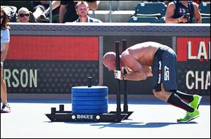 Joe Lengel, owner and trainer of CrossFit Toledo -  Intensity Fitness, competes in the 2012 CrossFit Games in July.