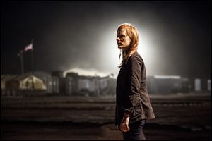 This photo by Columbia Pictures Industries, Inc. shows Jessica Chastain,  as Maya, a member of the elite team of spies and military operatives who secretly devoted themselves to finding Osama Bin Laden in the movie 
