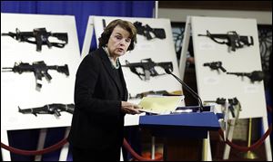 Sen. Dianne Feinstein acknowledged on Capitol Hill the tough road ahead for the gun legislation she introduced on Thursday despite the shock and grief over last month’s school shooting in Newtown, Conn.