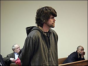 Timothy Mompher of Findlay is arraigned on a misdemeanor charge. He is accused of breaking a kitten’s neck at a shelter.