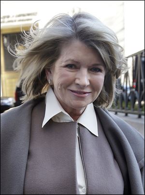 Martha Stewart arrives at New York State Supreme Court in New York.