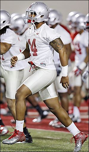Linebacker Curtis Grant hasn’t been the impact player many thought he would be after two seasons in Columbus. A former five-star recruit, he’s yet to pin down a full-time starting job.