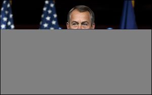 House Speaker John Boehner of Ohio, makes a 